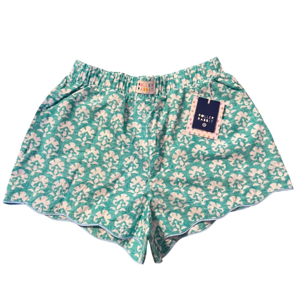 Roller Rabbit x Target Women's Boxer Shorts XS NWT Aqua Floral SOLD OUT